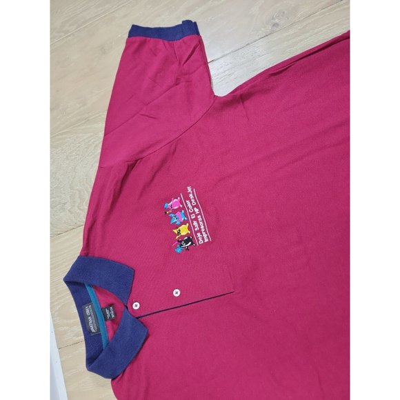 Vintage HP Deskjet Spanish Promo 90's Computer Printer Retro Men's L Polo Shirt - Picture 4 of 8